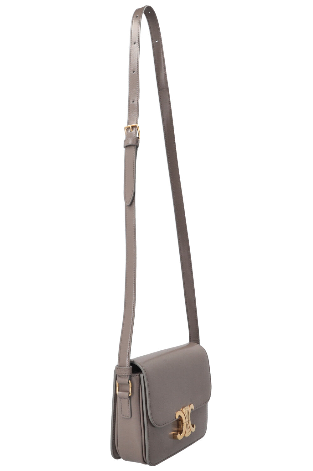 CELINE Teen Triomph Crossbody Bag Grey