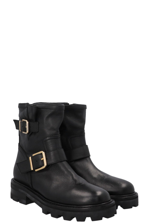 Bottines à boucle JIMMY CHOO noires