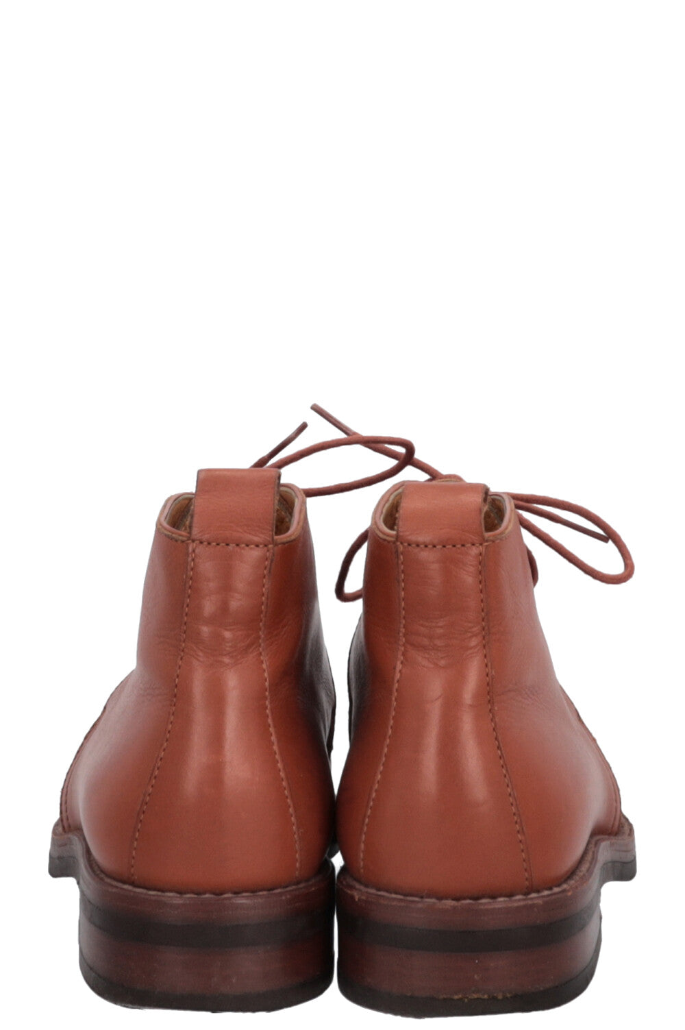 HERMÈS Lace Up Ankle Boots Brown