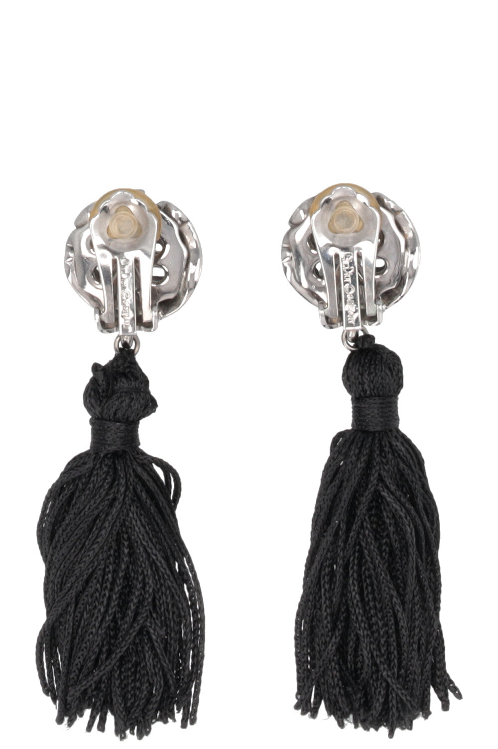 CHRISTIAN DIOR Crystal Pom Pom Ear Clips