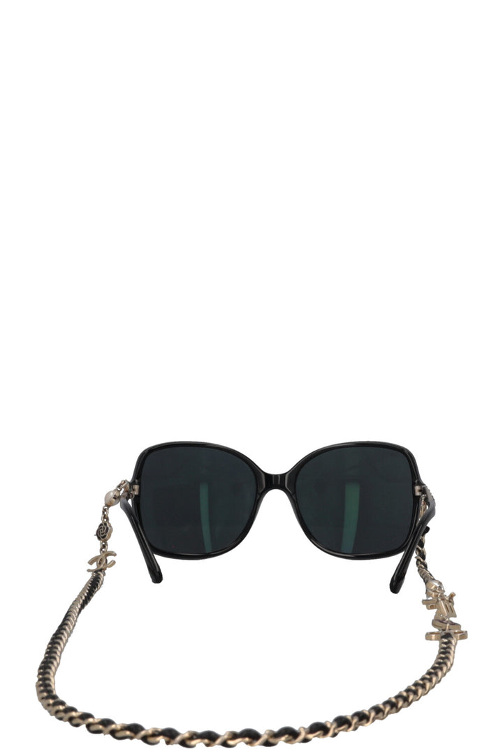CHANEL 5210-Q Chain Sunglasses Black