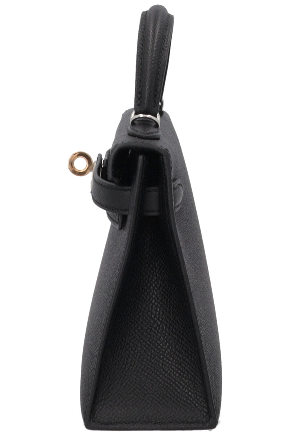 HERMÈS Mini Kelly II Sellier Electrum Epsom Noir