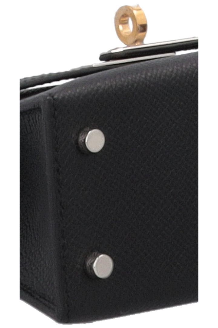 HERMÈS Mini Kelly II Sellier Electrum Epsom Noir