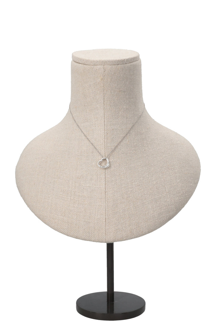 TIFFANY&CO. Open Heart Pendant Necklace Diamonds Silver