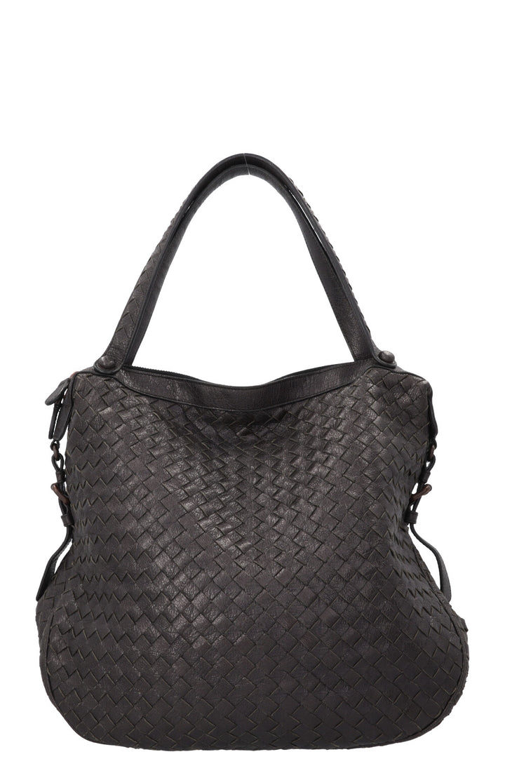 BOTTEGA VENETA Intrecciato Two Handle Bag Charcoal