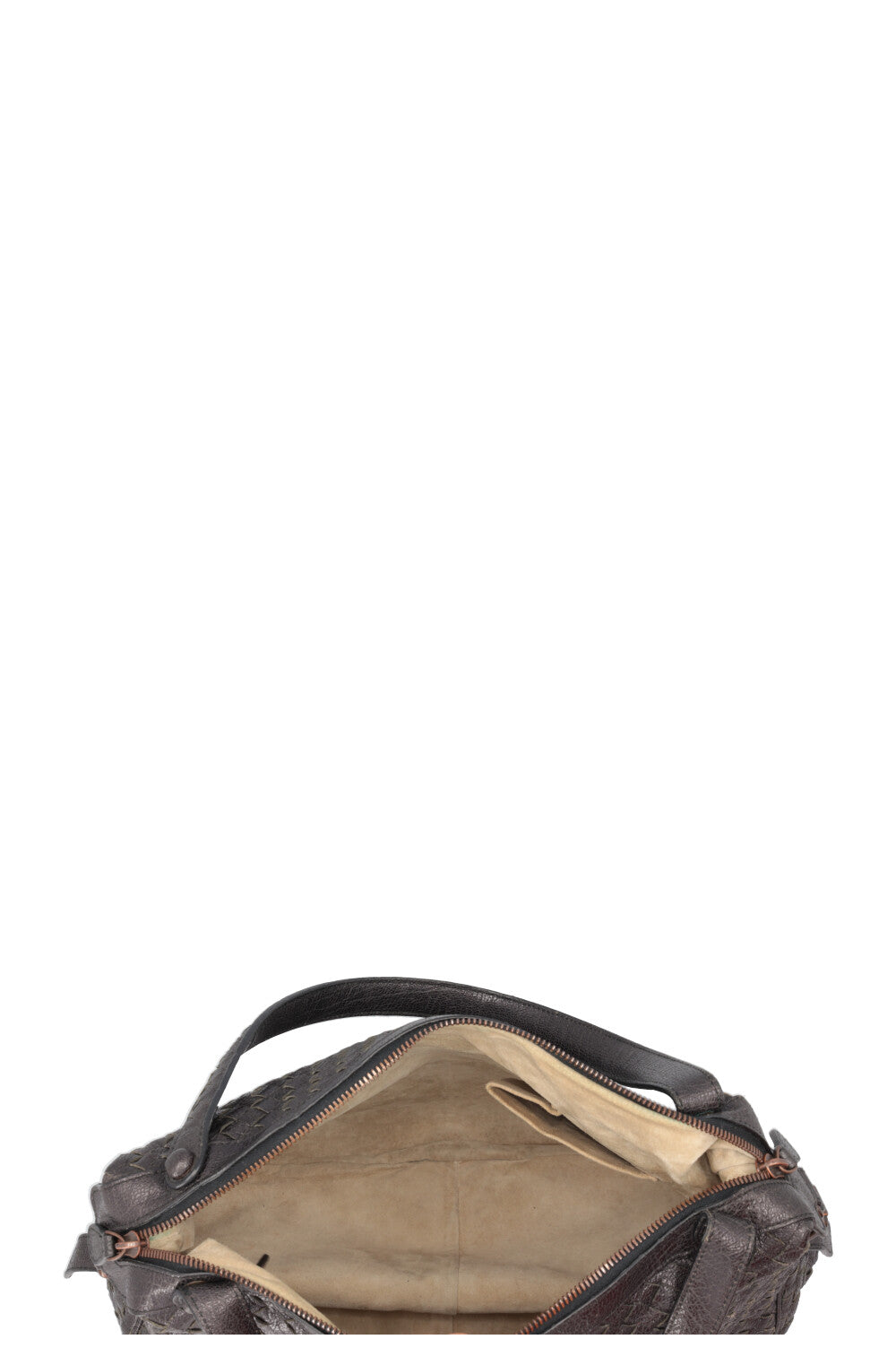 BOTTEGA VENETA Intrecciato Two Handle Bag Charcoal