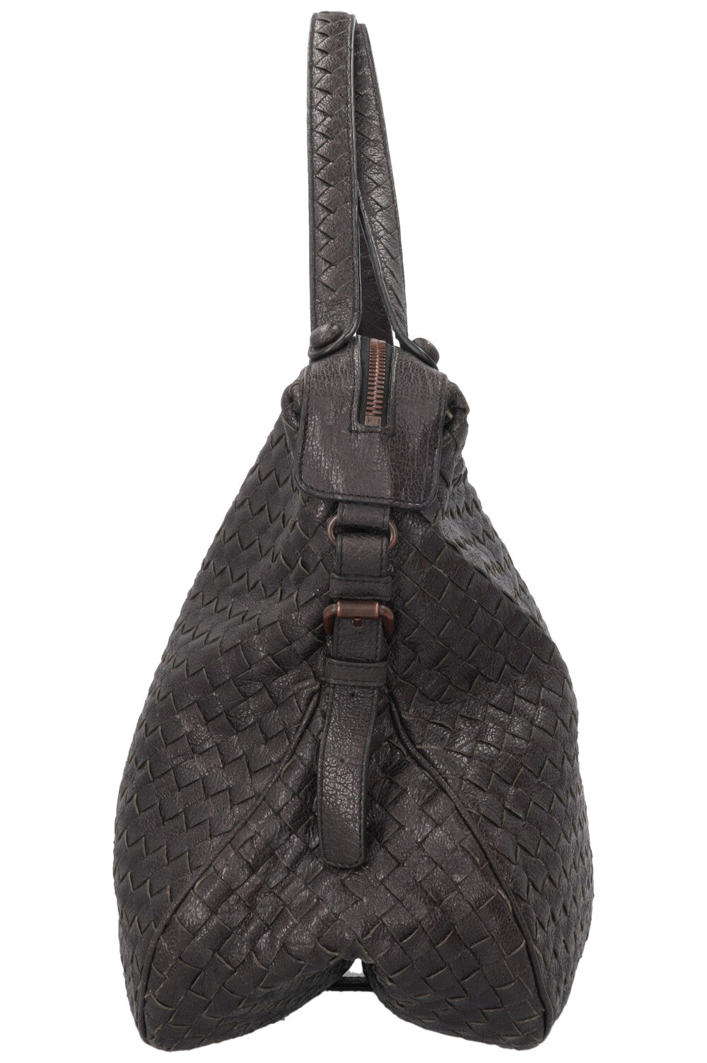 BOTTEGA VENETA Intrecciato Two Handle Bag Charcoal