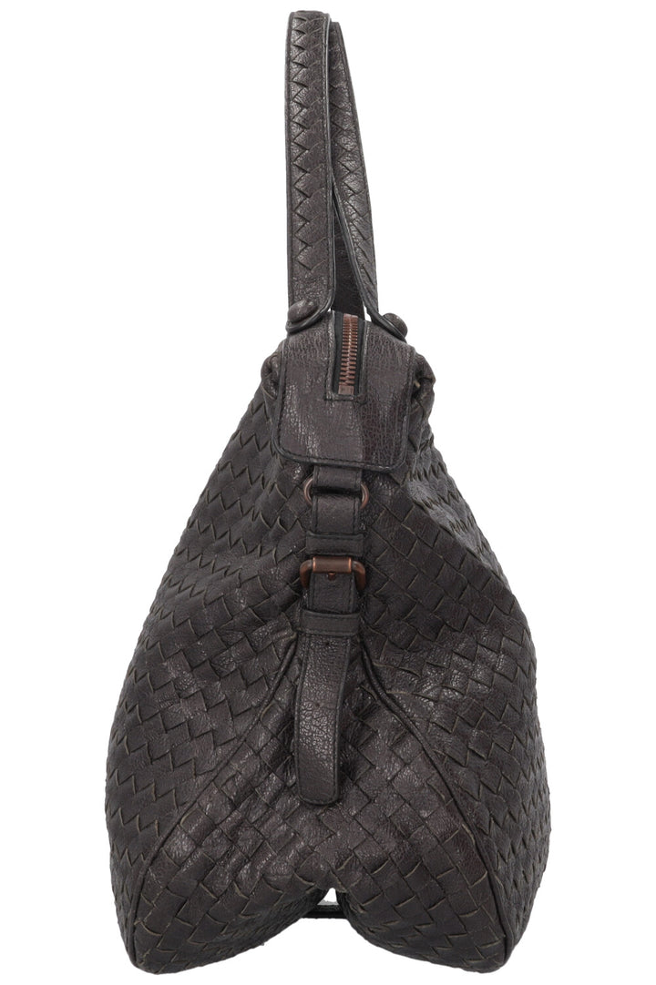 BOTTEGA VENETA Intrecciato Two Handle Bag Charcoal