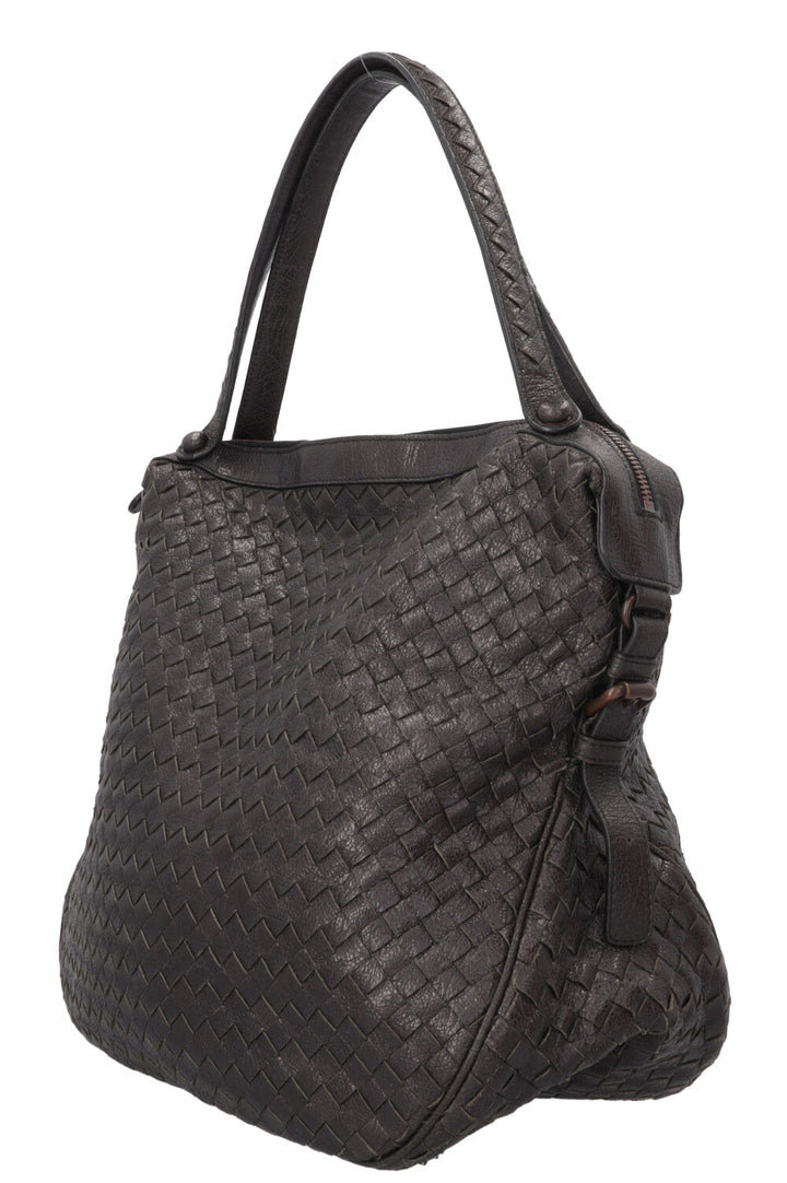 BOTTEGA VENETA Intrecciato Two Handle Bag Charcoal