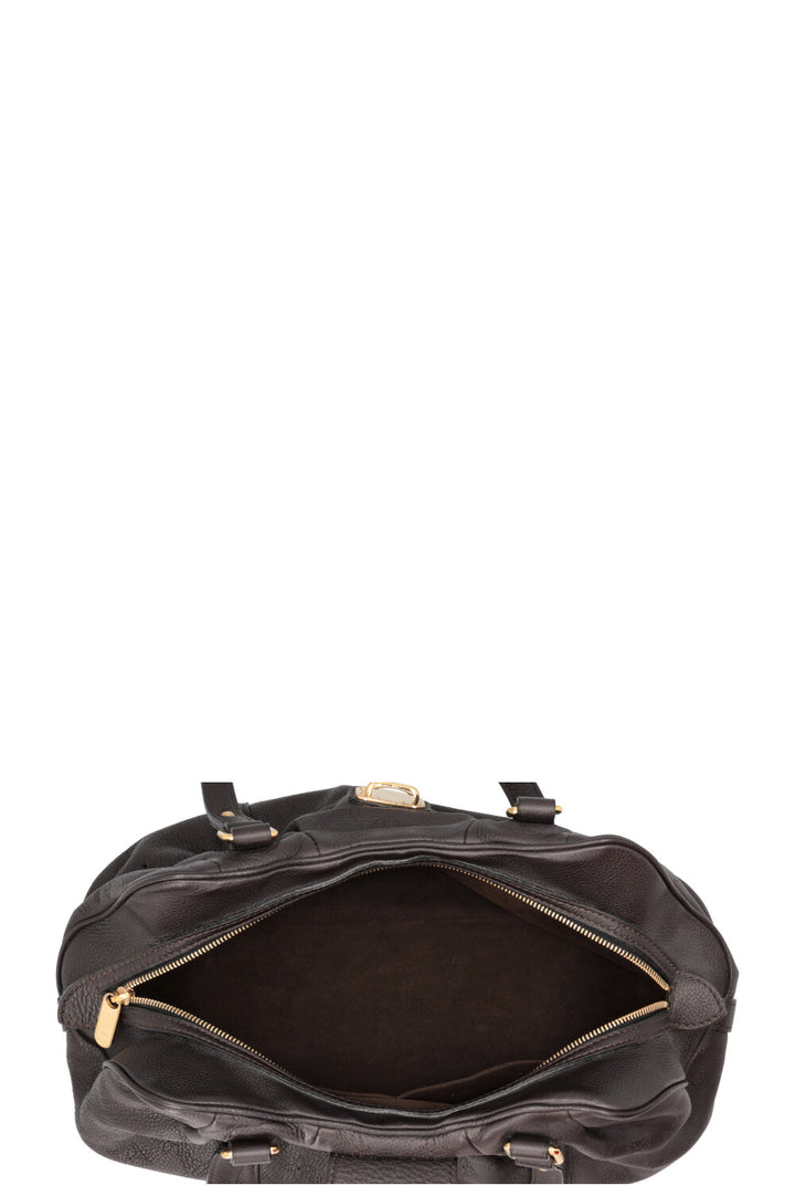 LOUIS VUITTON Sac Lunar Mahina Marron
