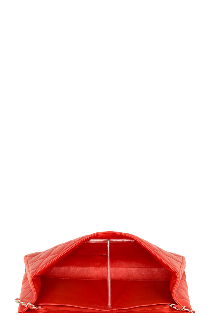 CHANEL Flap Bag Lambskin Red