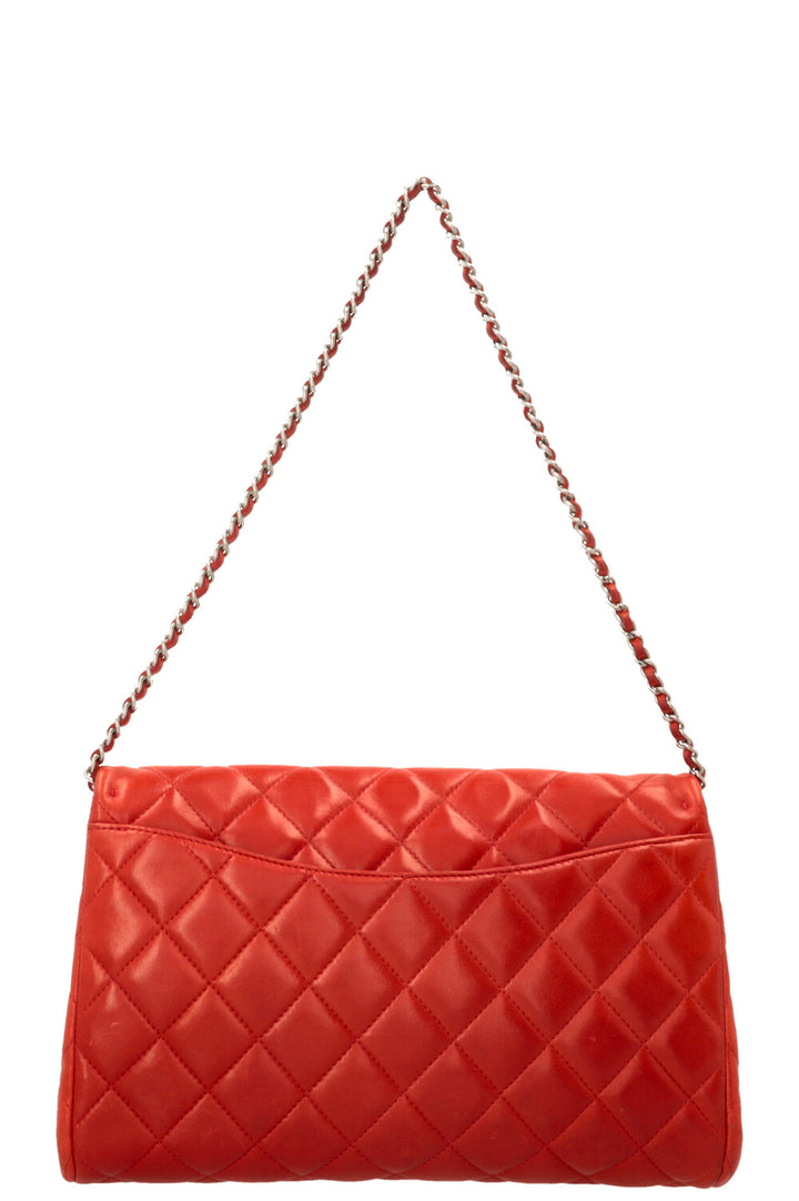 CHANEL Flap Bag Lambskin Red