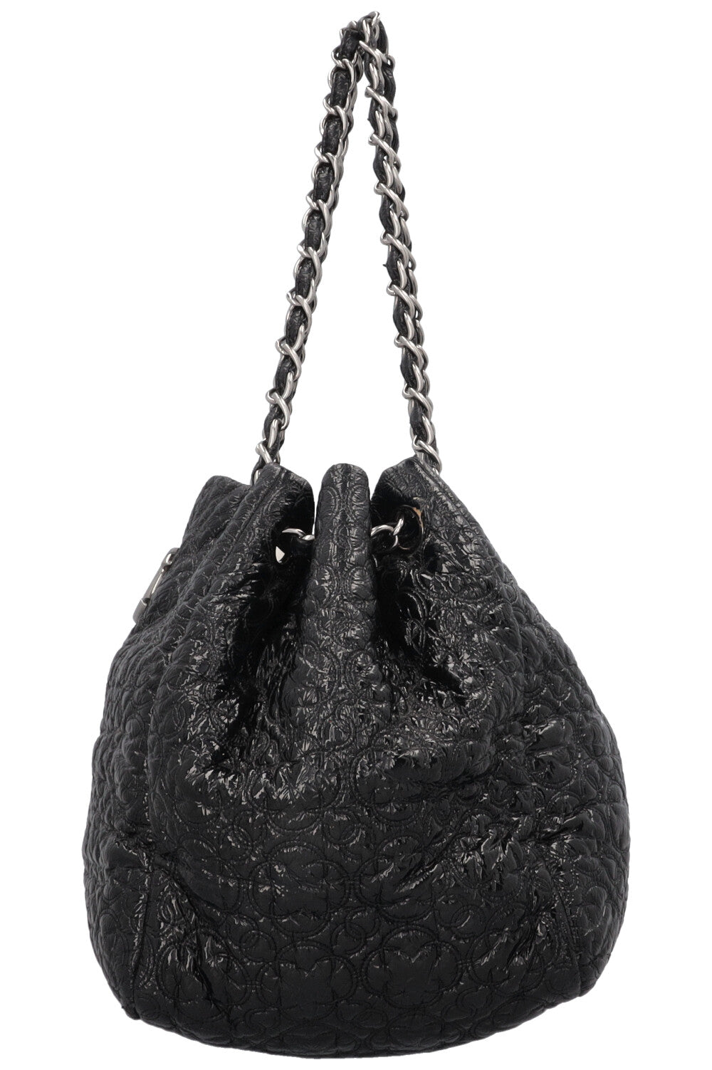 CHANEL Rock in Moscow Accordion Tote Patent Black