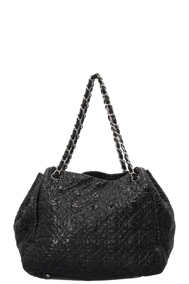 CHANEL Rock in Moscow Accordion Tote Patent Black
