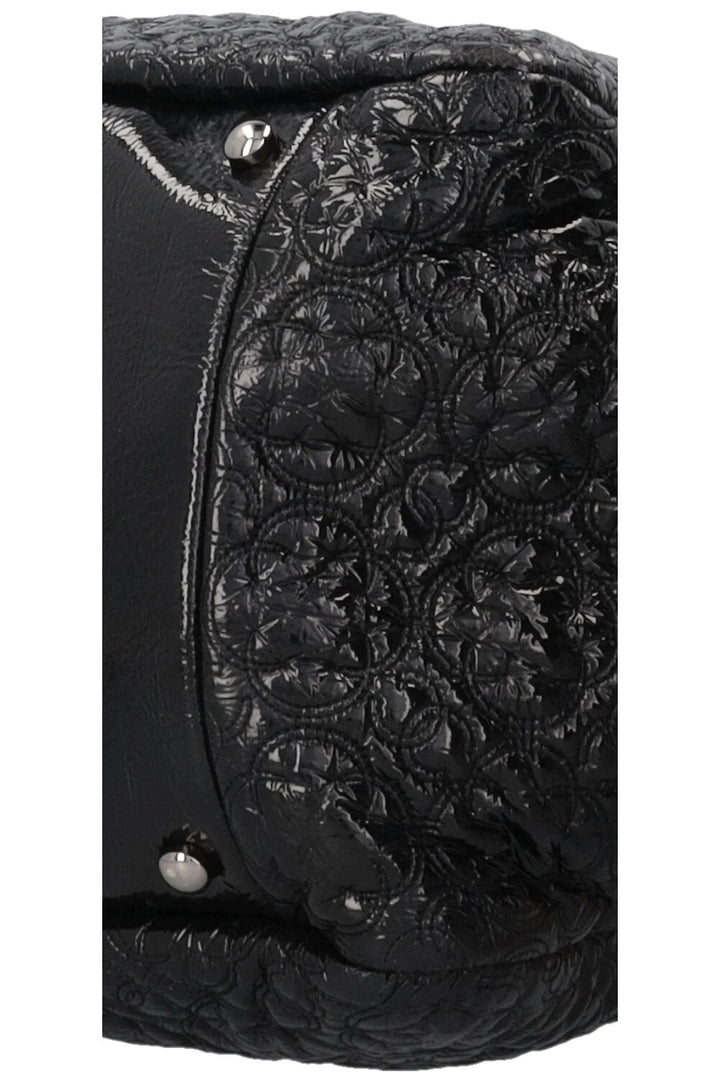 CHANEL Rock in Moscow Accordion Tote Cuir verni noir