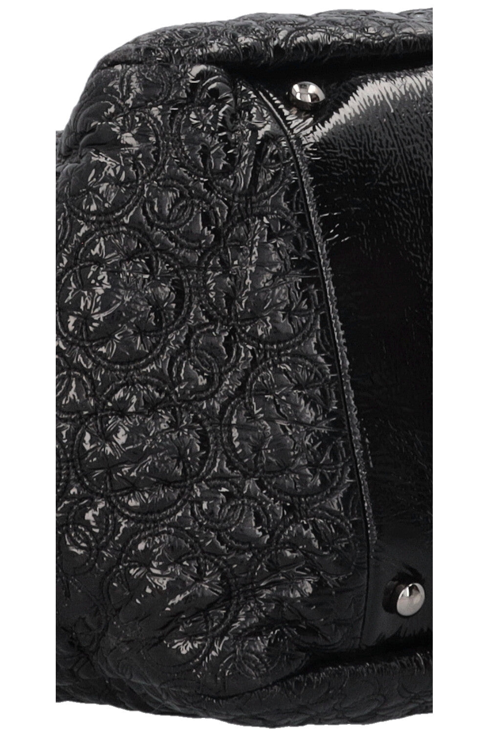 CHANEL Rock in Moscow Accordion Tote Patent Black