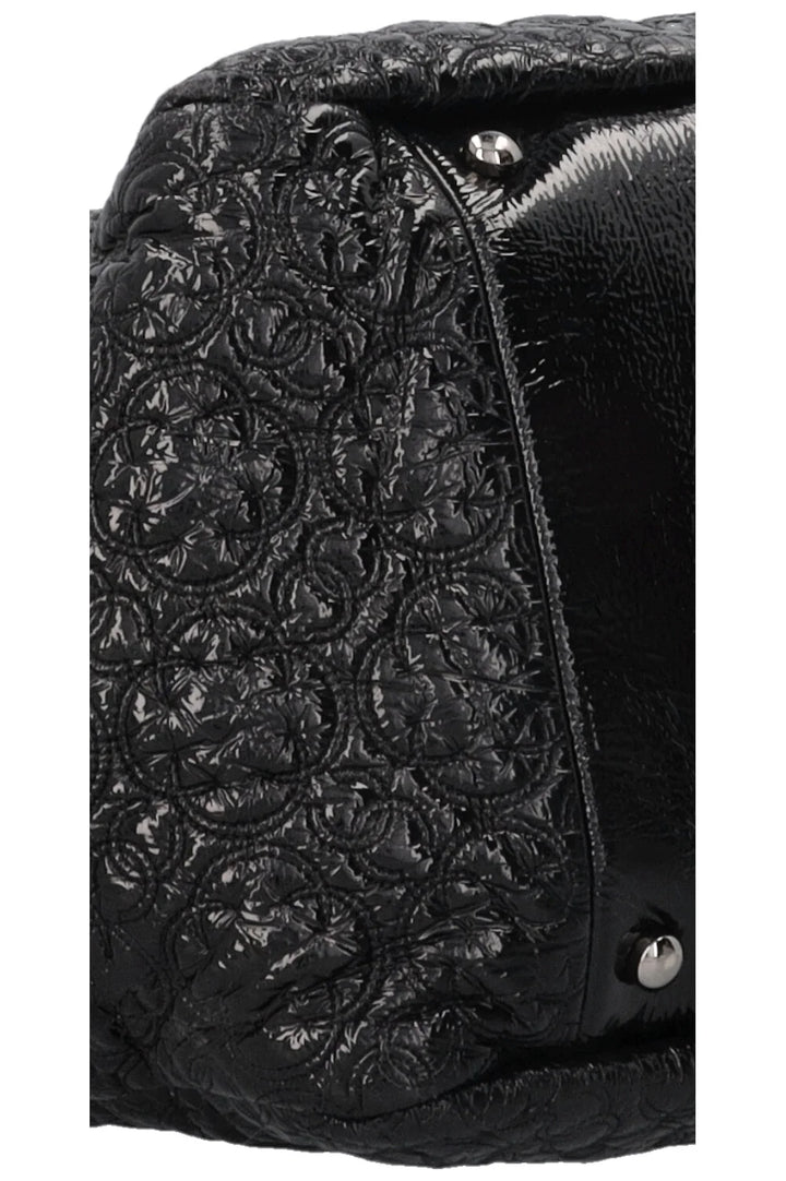 CHANEL Rock in Moscow Accordion Tote Cuir verni noir