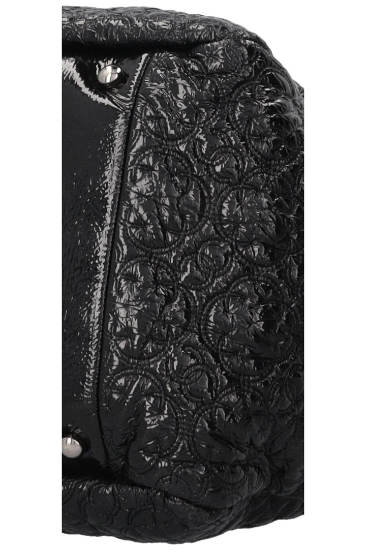 CHANEL Rock in Moscow Accordion Tote Cuir verni noir