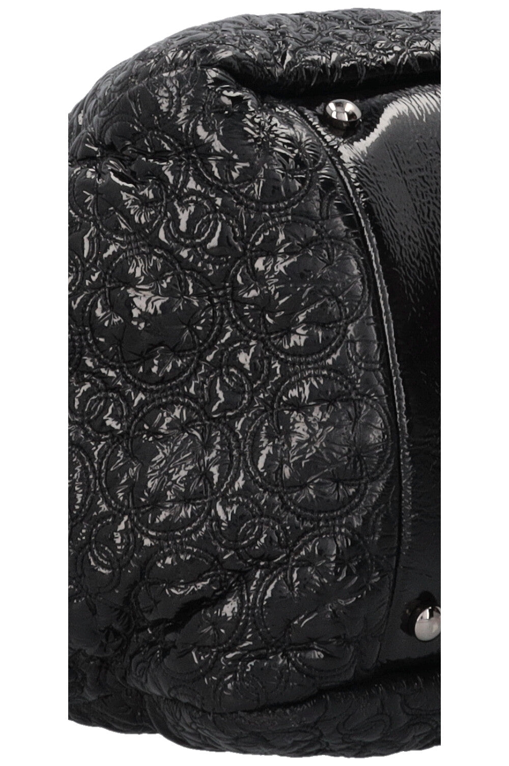 CHANEL Rock in Moscow Accordion Tote Patent Black