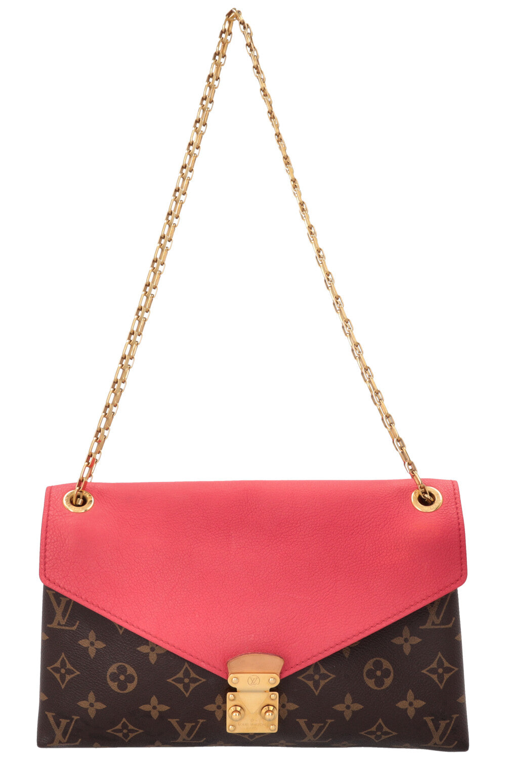 LOUIS VUITTON Pallas Chain Bag MNG Canvas Pink