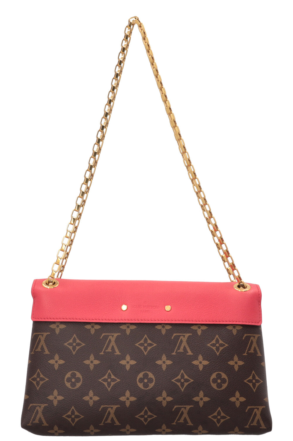 LOUIS VUITTON Pallas Chain Bag MNG Canvas Pink