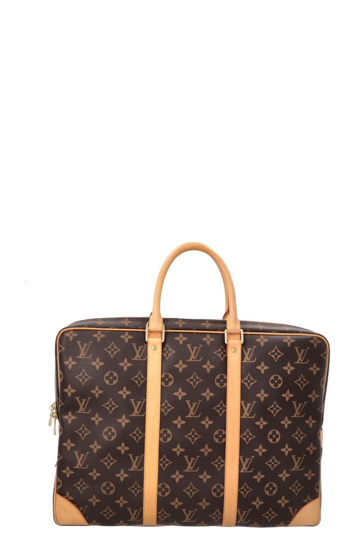 LOUIS VUITTON Porte Documents Voyage Briefcase MNG Canvas