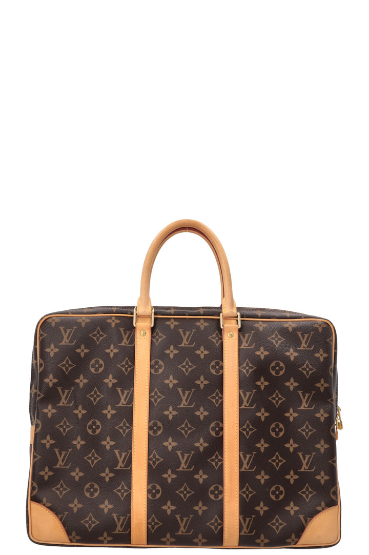 LOUIS VUITTON Porte Documents Voyage Briefcase MNG Canvas
