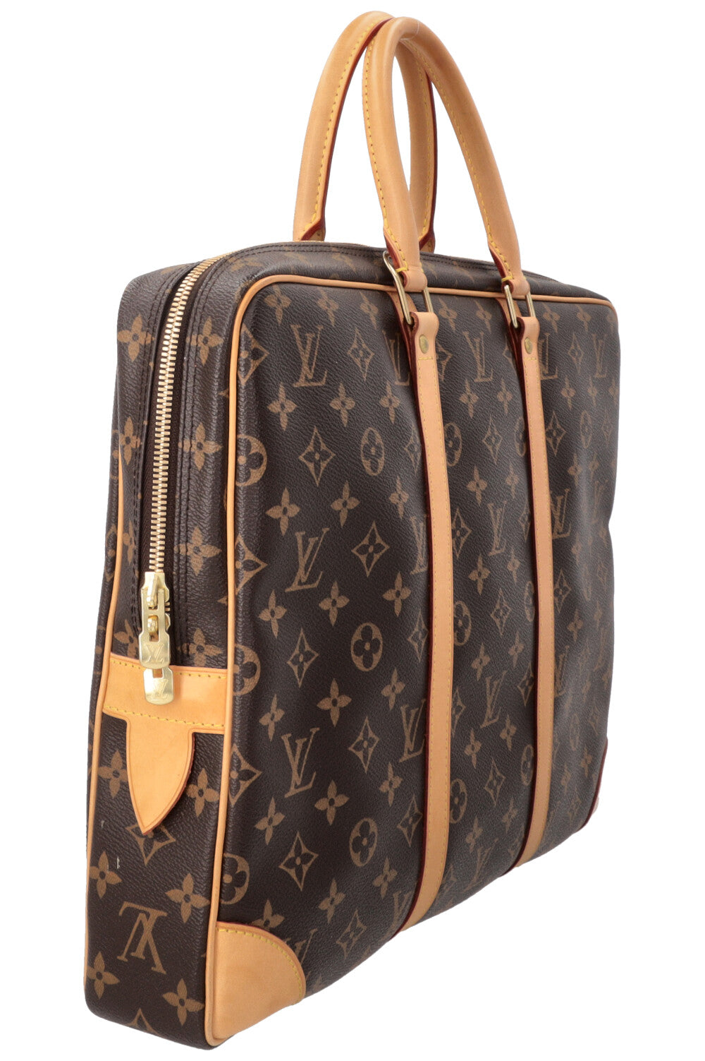 LOUIS VUITTON Porte Documents Voyage Briefcase MNG Canvas