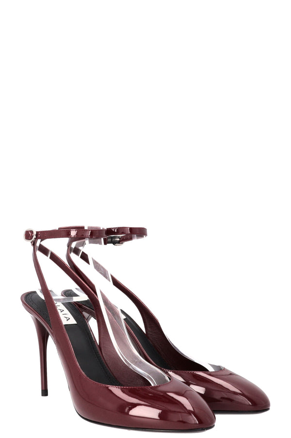 ALAÏA Escarpins Slingback 90 Brevet Bordeaux