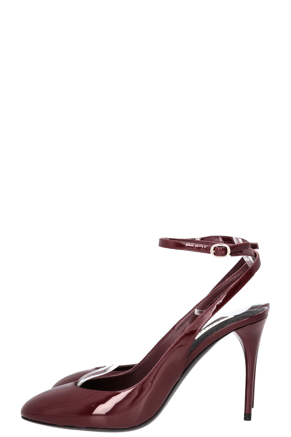 ALAÏA 90 Slingback Patent Bordeaux Pumps