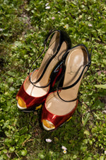 CHRISTIAN LOUBOUTIN Zeppa Crisscross Heels Patches