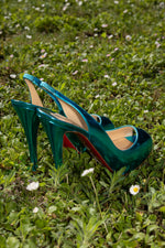 CHRISTIAN LOUBOUTIN No Prive Heels Blue Metallic