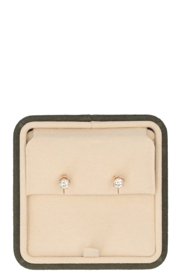 HANS D. KRIEGER Solitaire Diamond Earstuds 18k Yellow Gold