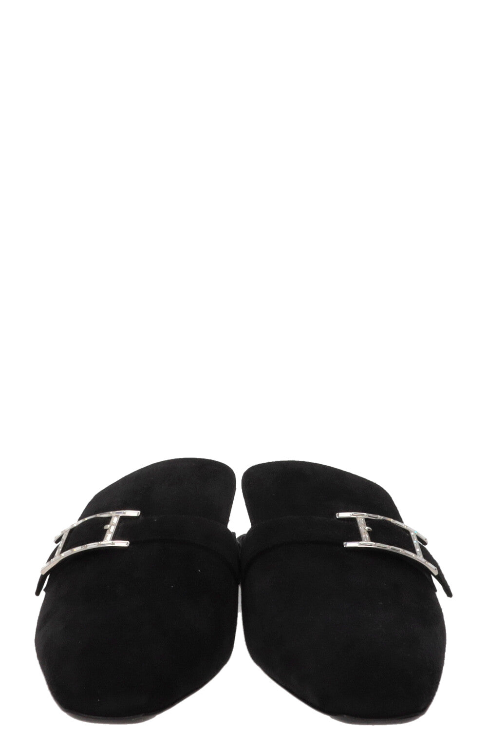 Mules HERMÈS Beauty en daim noir