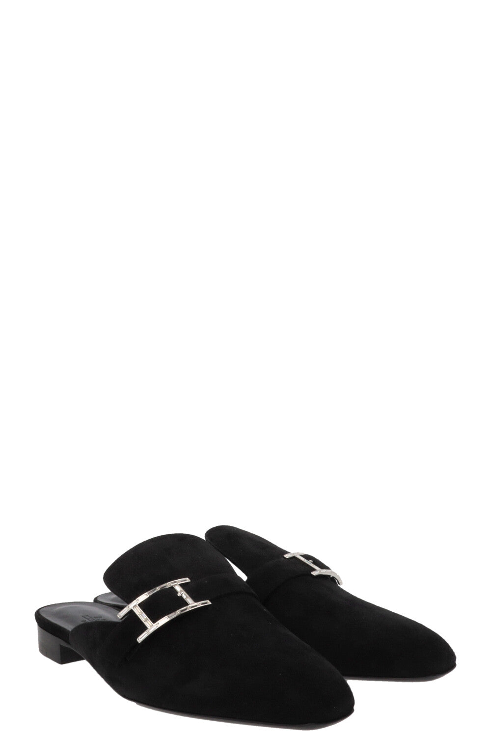 Mules HERMÈS Beauty en daim noir
