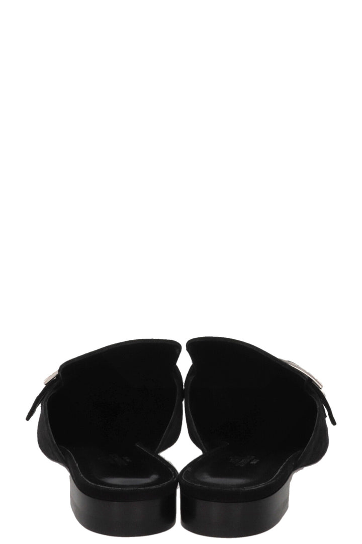 Mules HERMÈS Beauty en daim noir