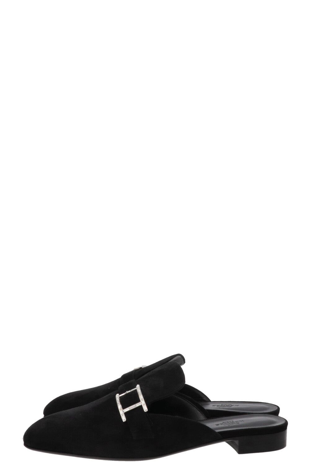 Mules HERMÈS Beauty en daim noir