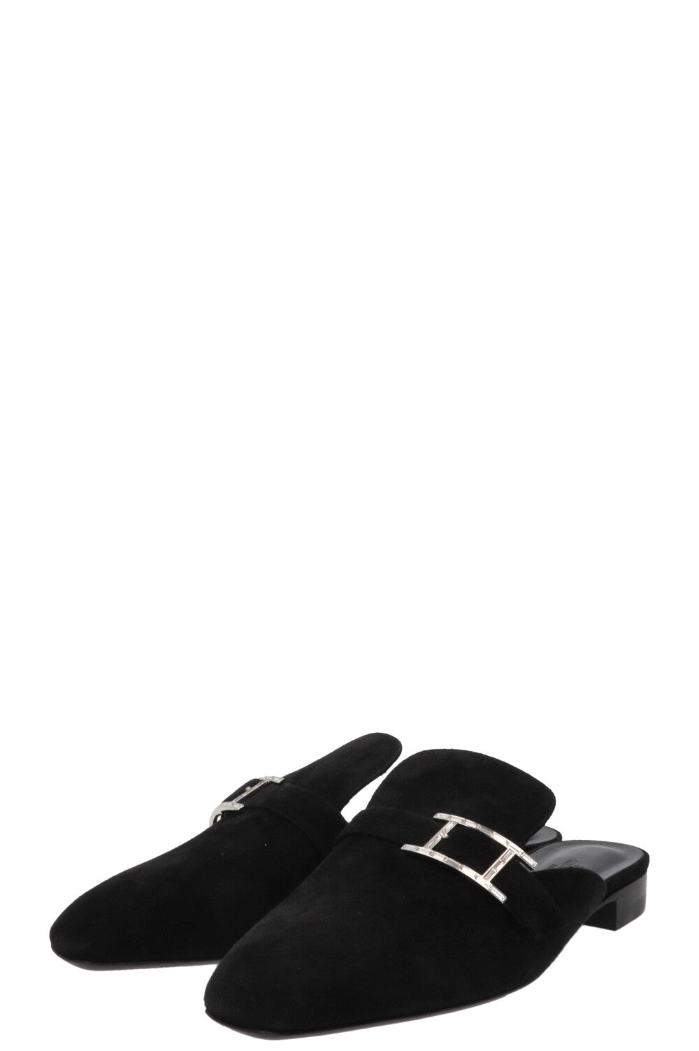 Mules HERMÈS Beauty en daim noir