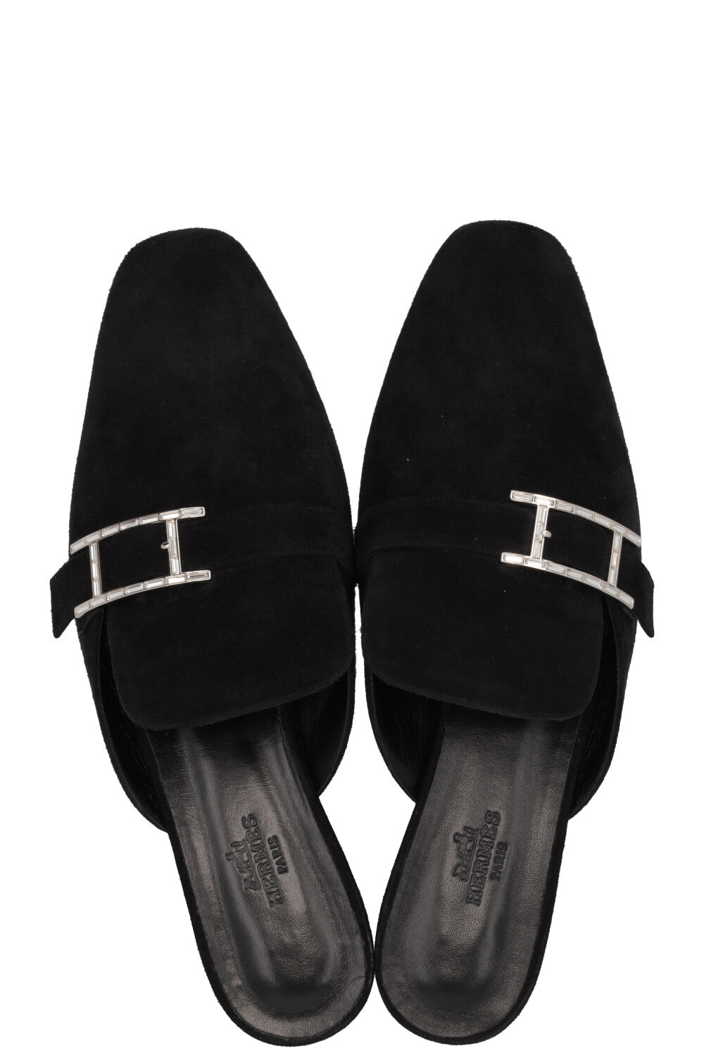 Mules HERMÈS Beauty en daim noir