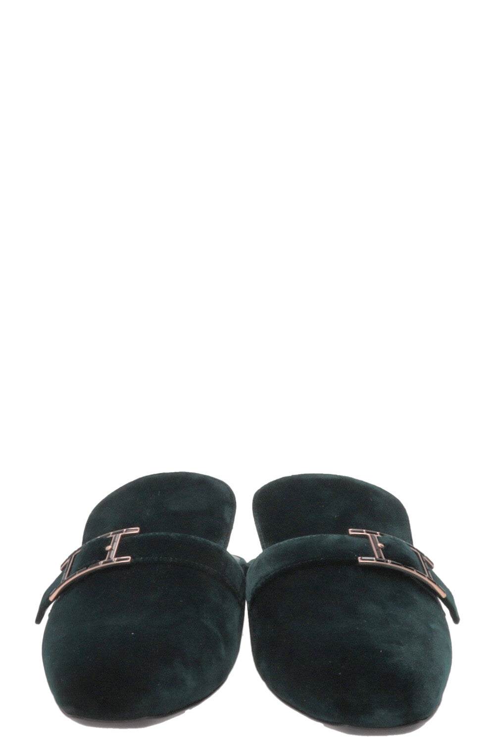 HERMÈS Beauty Mules Velvet Green