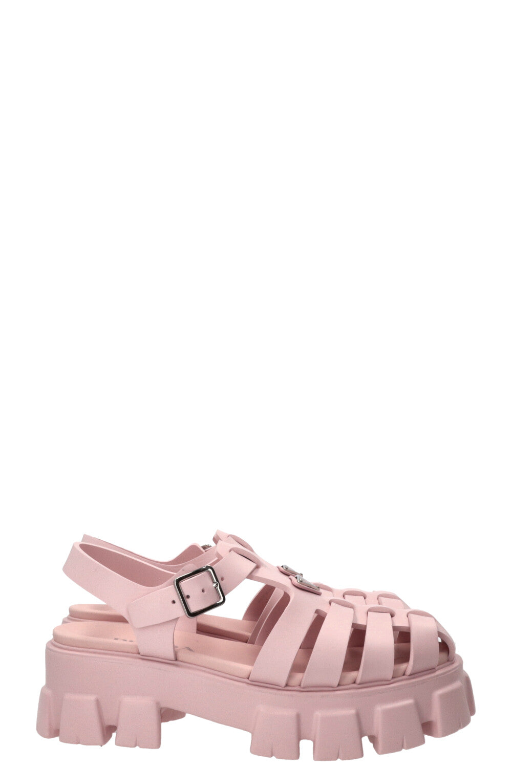 PRADA Monolith Rubber Sandals Pink