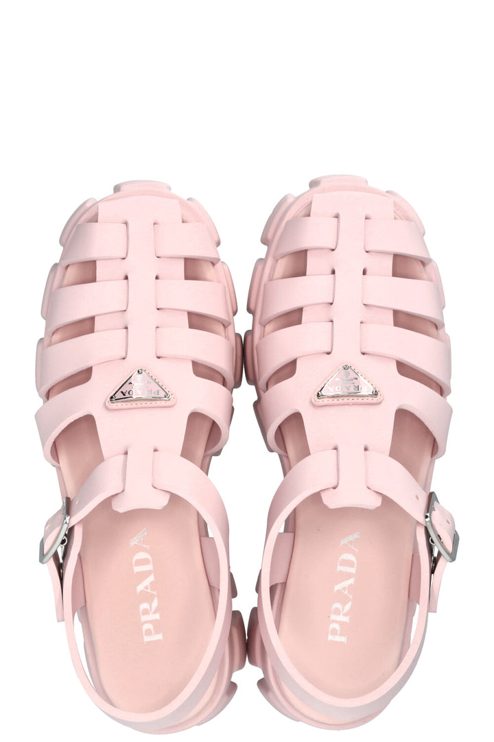 PRADA Monolith Rubber Sandals Pink