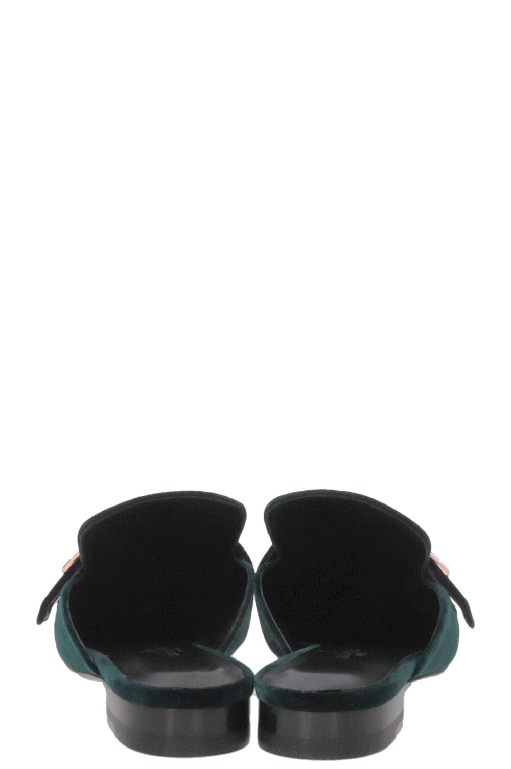 HERMÈS Beauty Mules Velvet Green