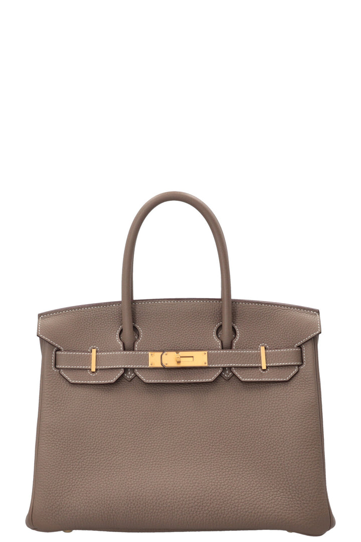 HERMÈS Birkin 30 Togo Leather Etoupe