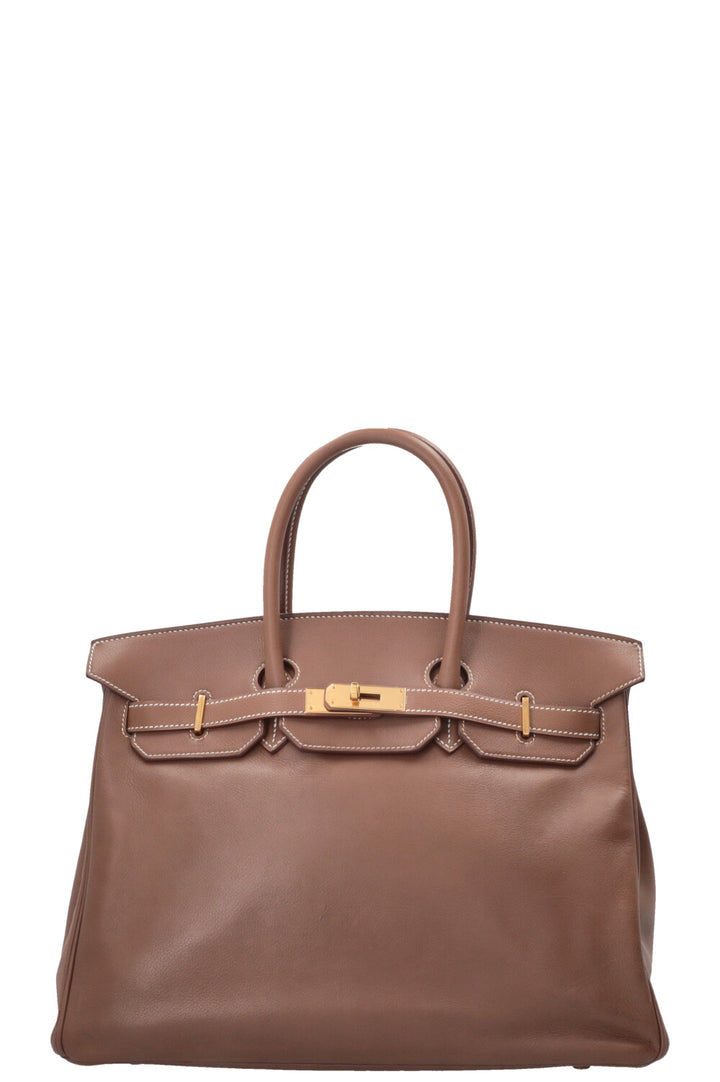 HERMÈS Birkin 35 Clemence Dark Brown