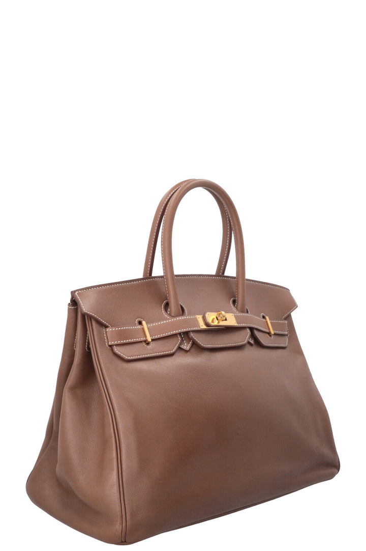 HERMÈS Birkin 35 Clemence Dark Brown