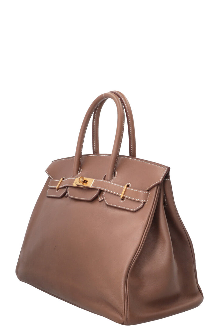 HERMÈS Birkin 35 Clemence Dark Brown