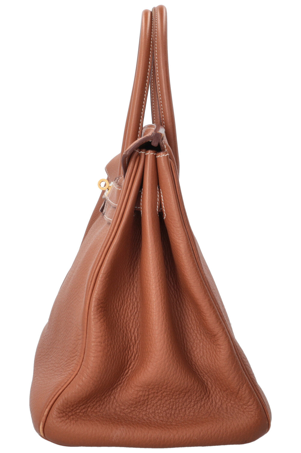 HERMÈS Birkin 35 Retourné en cuir Clémence, bijoux or