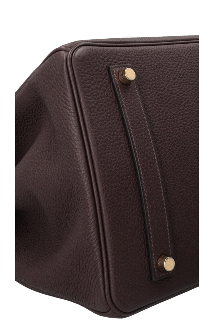 HERMÈS Birkin 35 Retourne Togo Chocolate Gold