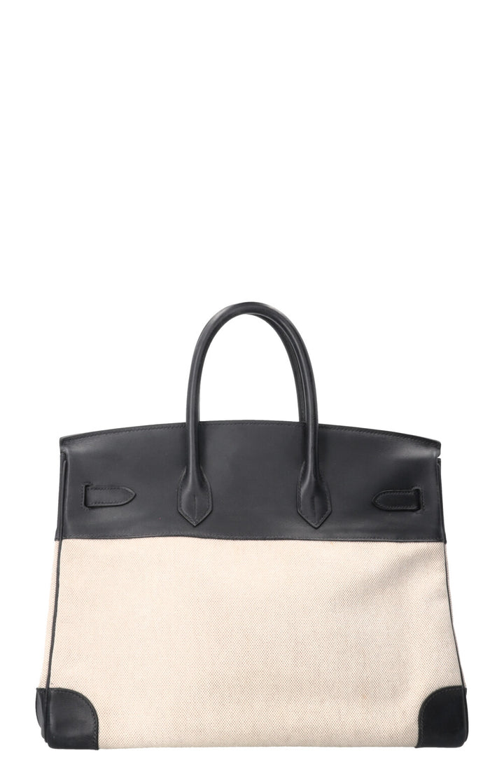 HERMÈS Birkin 35 Toile H Barenia Bleu Marine